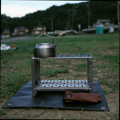 二層両面焚き火シート