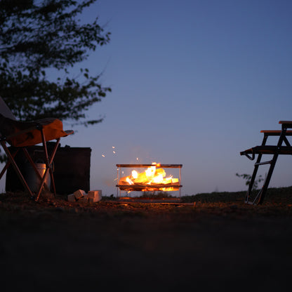 AVANT GARDE flat bar mesh bonfire stand
